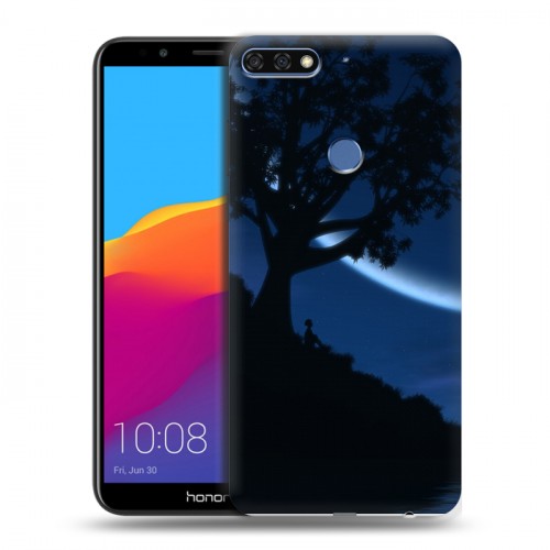 Дизайнерский пластиковый чехол для Huawei Honor 7C Pro Луна