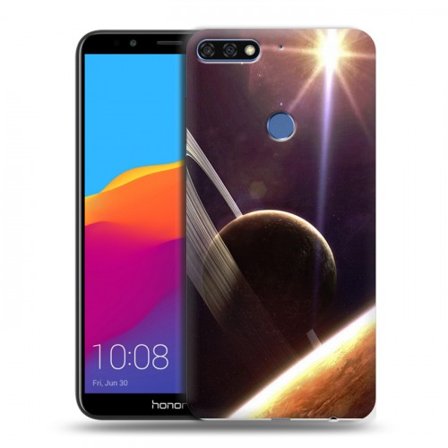 Дизайнерский пластиковый чехол для Huawei Honor 7C Pro Планеты