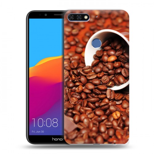 Дизайнерский пластиковый чехол для Huawei Honor 7C Pro кофе текстуры