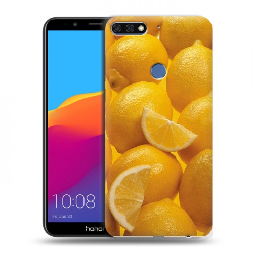 Дизайнерский пластиковый чехол для Huawei Honor 7C Pro Фрукты текстуры