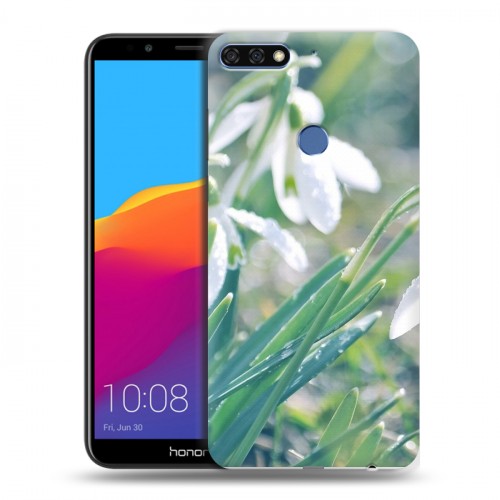 Дизайнерский пластиковый чехол для Huawei Honor 7C Pro Подснежники