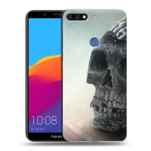 Дизайнерский пластиковый чехол для Huawei Honor 7C Pro Мир черепов