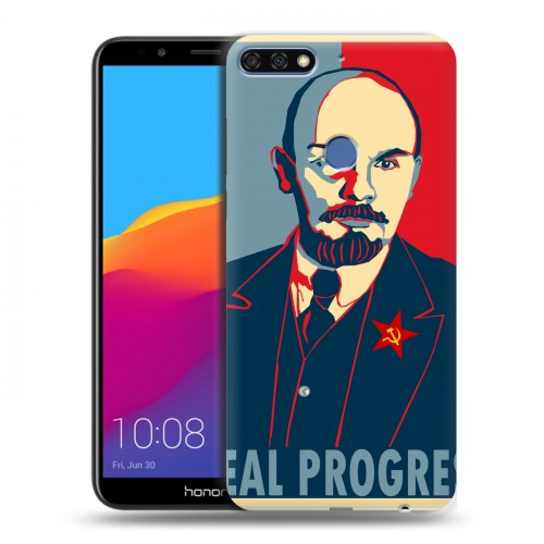 Дизайнерский пластиковый чехол для Huawei Honor 7C Pro Владимир Ленин