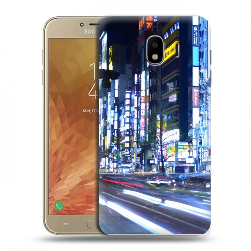 Дизайнерский пластиковый чехол для Samsung Galaxy J4 Токио