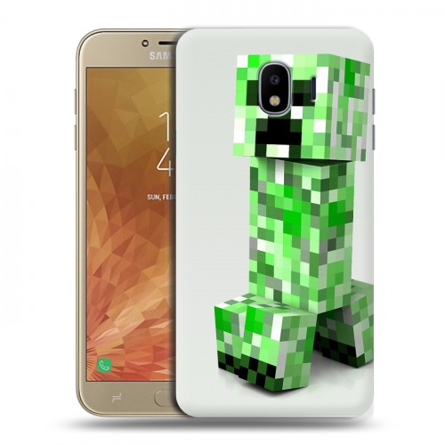Дизайнерский пластиковый чехол для Samsung Galaxy J4 Minecraft