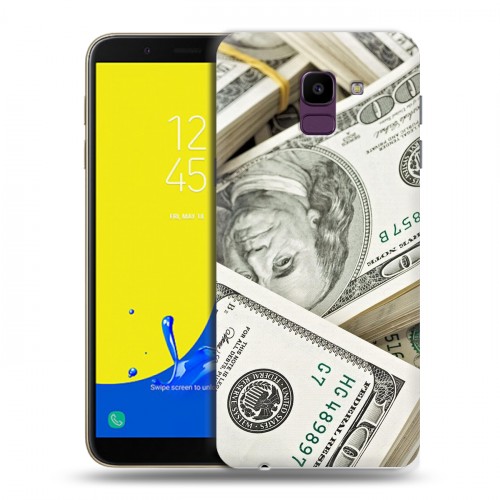 Дизайнерский пластиковый чехол для Samsung Galaxy J6 Текстуры денег