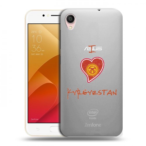 Полупрозрачный дизайнерский пластиковый чехол для ASUS ZenFone Live L1 флаг Киргизии