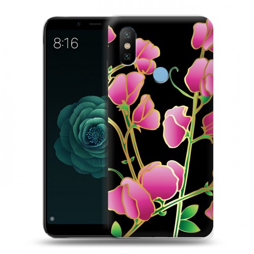 Дизайнерский силиконовый чехол для Xiaomi Mi A2 Люксовые цветы