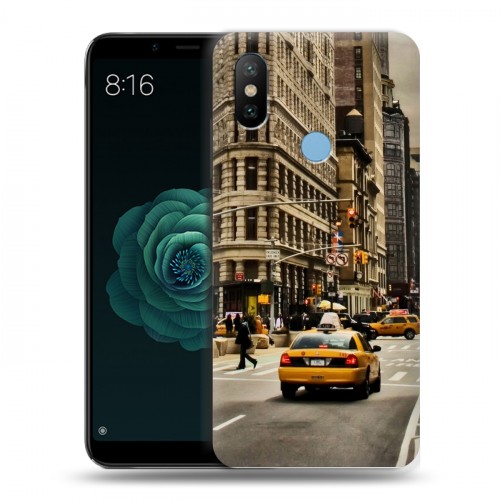 Дизайнерский силиконовый чехол для Xiaomi Mi A2 Нью-Йорк
