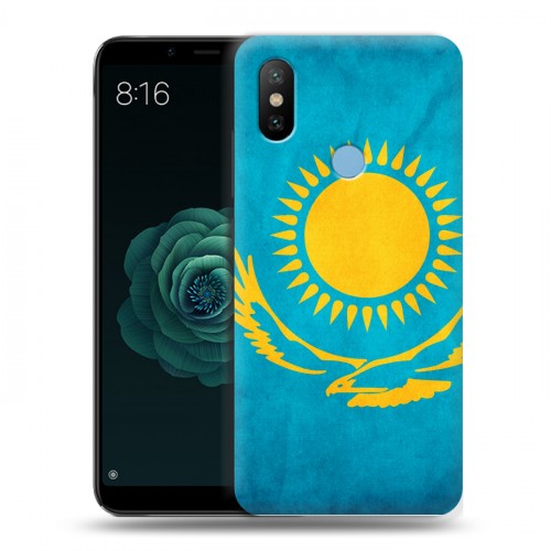 Дизайнерский силиконовый чехол для Xiaomi Mi A2 Флаг Казахстана