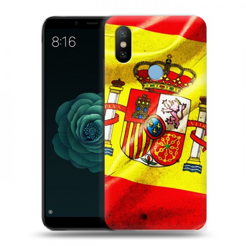 Дизайнерский силиконовый чехол для Xiaomi Mi A2 Флаг Испании