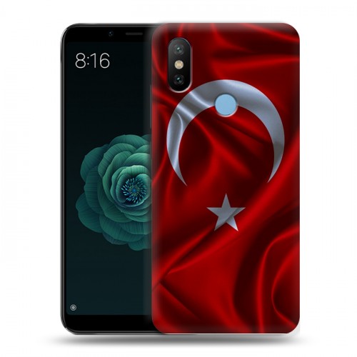 Дизайнерский силиконовый чехол для Xiaomi Mi A2 Флаг Турции