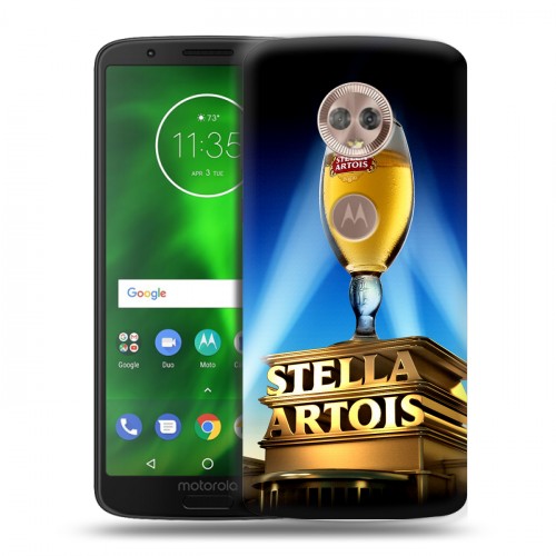 Дизайнерский пластиковый чехол для Motorola Moto G6 Stella Artois