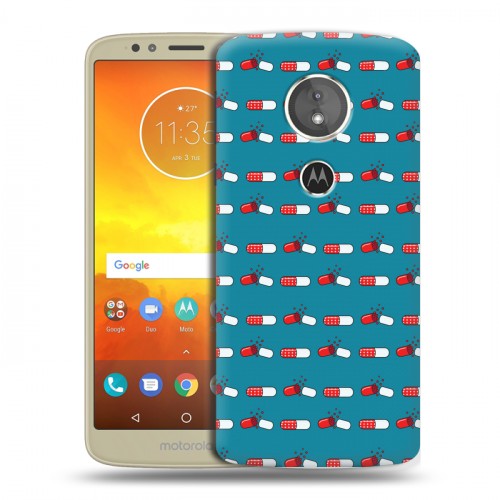 Дизайнерский пластиковый чехол для Motorola Moto E5 Разноцветные таблетки