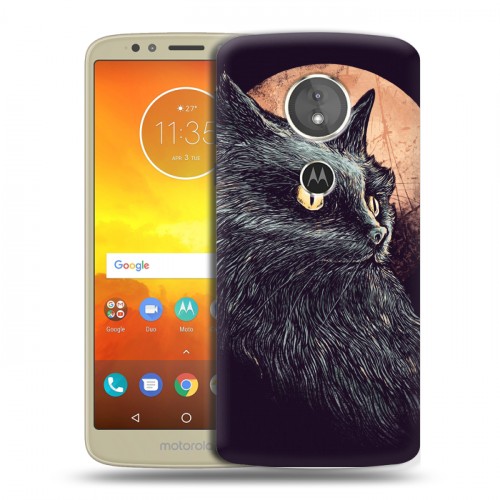 Дизайнерский пластиковый чехол для Motorola Moto E5 Мистические кошки
