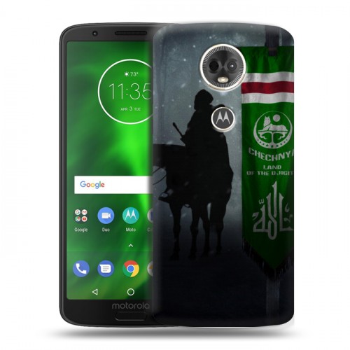 Дизайнерский пластиковый чехол для Motorola Moto E5 Plus флаг Чечни