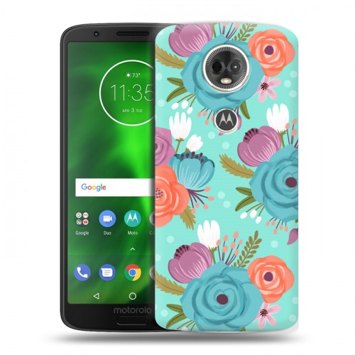 Дизайнерский пластиковый чехол для Motorola Moto E5 Plus Причудливые цветы
