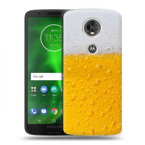 Дизайнерский пластиковый чехол для Motorola Moto E5 Plus Пузырьки пива