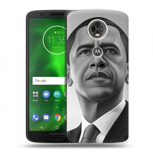 Дизайнерский пластиковый чехол для Motorola Moto E5 Plus Барак Обама
