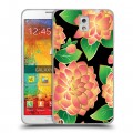 Дизайнерский пластиковый чехол для Samsung Galaxy Note 3 Люксовые цветы