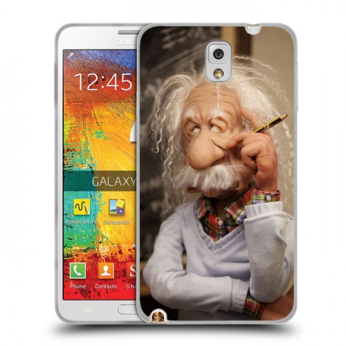 Дизайнерский пластиковый чехол для Samsung Galaxy Note 3 Альберт Эйнштейн