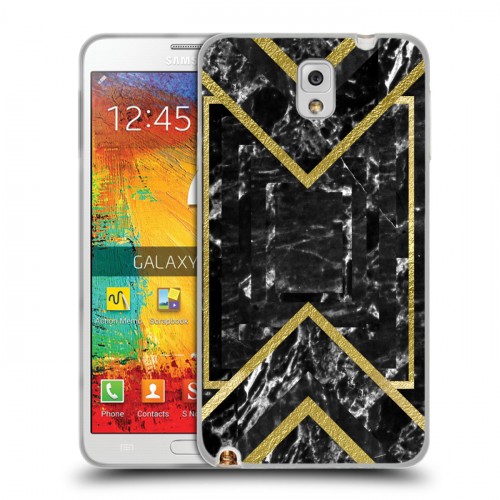 Дизайнерский пластиковый чехол для Samsung Galaxy Note 3 Геометрический мрамор
