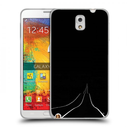 Дизайнерский пластиковый чехол для Samsung Galaxy Note 3 Минимализм на черном