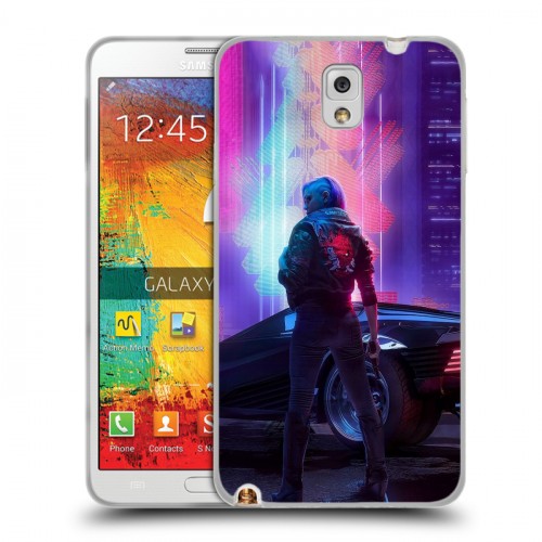 Дизайнерский пластиковый чехол для Samsung Galaxy Note 3 Cyberpunk 2077