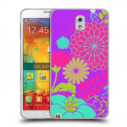 Дизайнерский пластиковый чехол для Samsung Galaxy Note 3 Цветы кимоно