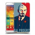 Дизайнерский пластиковый чехол для Samsung Galaxy Note 3 Владимир Ленин