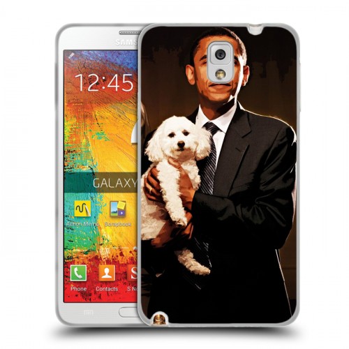 Дизайнерский пластиковый чехол для Samsung Galaxy Note 3 Барак Обама