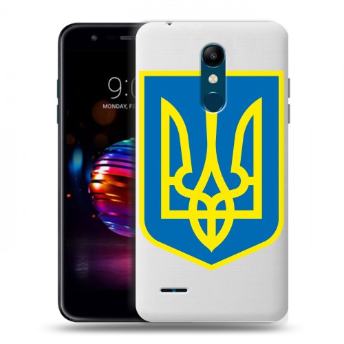 Полупрозрачный дизайнерский пластиковый чехол для LG K11 Plus Флаг Украины