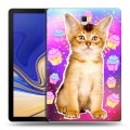 Дизайнерский силиконовый чехол для Samsung Galaxy Tab S4 Космик кошки