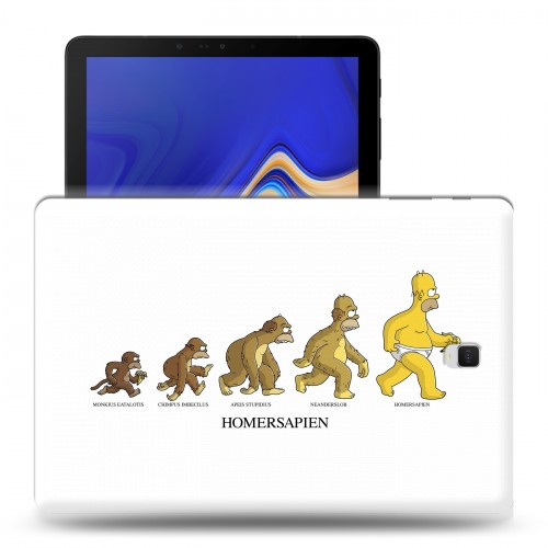 Дизайнерский силиконовый чехол для Samsung Galaxy Tab S4 Симпсоны 
