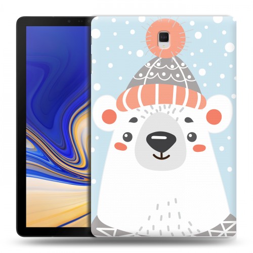 Дизайнерский силиконовый чехол для Samsung Galaxy Tab S4  Новогоднее смешенное