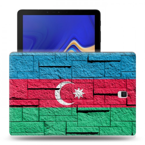 Дизайнерский силиконовый чехол для Samsung Galaxy Tab S4 Флаг Азербайджана
