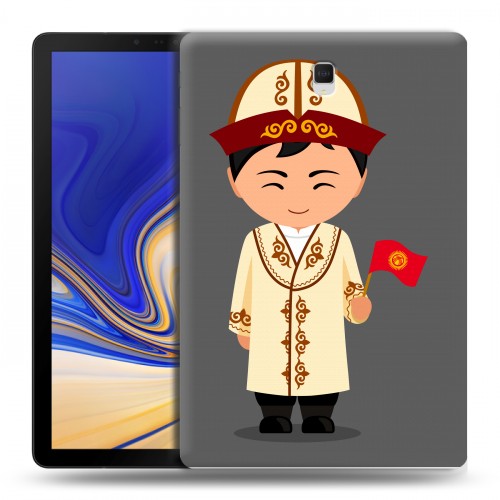 Дизайнерский силиконовый чехол для Samsung Galaxy Tab S4 флаг Киргизии