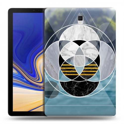 Дизайнерский силиконовый чехол для Samsung Galaxy Tab S4 Геометрический мрамор