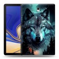 Дизайнерский силиконовый чехол для Samsung Galaxy Tab S4 Волк и луна