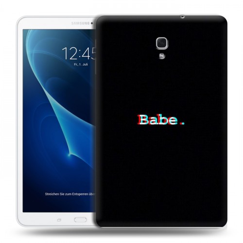 Дизайнерский силиконовый чехол для Samsung Galaxy Tab A 10.5 Минимализм на черном