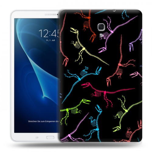 Дизайнерский силиконовый чехол для Samsung Galaxy Tab A 10.5 Узоры динозавров