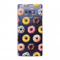 Полупрозрачный дизайнерский силиконовый с усиленными углами чехол для Samsung Galaxy Note 9 Прозрачные пончики