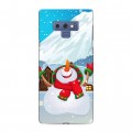 Дизайнерский силиконовый с усиленными углами чехол для Samsung Galaxy Note 9 Снеговик