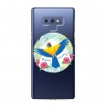 Полупрозрачный дизайнерский силиконовый чехол для Samsung Galaxy Note 9 Прозрачные попугаи
