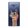 Полупрозрачный дизайнерский силиконовый с усиленными углами чехол для Samsung Galaxy Note 9 Мятные звери