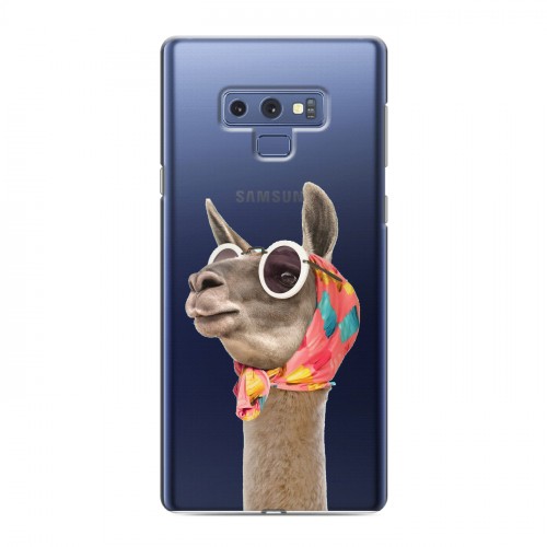 Полупрозрачный дизайнерский силиконовый с усиленными углами чехол для Samsung Galaxy Note 9 Мятные звери