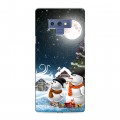 Дизайнерский силиконовый чехол для Samsung Galaxy Note 9 Снеговики