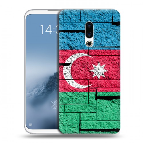 Дизайнерский пластиковый чехол для Meizu 16th Plus Флаг Азербайджана