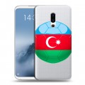 Полупрозрачный дизайнерский силиконовый чехол для Meizu 16th Plus Флаг Азербайджана