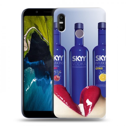 Дизайнерский пластиковый чехол для HTC U12 Life Skyy Vodka